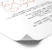 虹の赤ちゃんシャワー深夜おむつサイン ポスター (角)