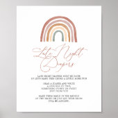 虹の赤ちゃんシャワー深夜おむつサイン ポスター (正面)