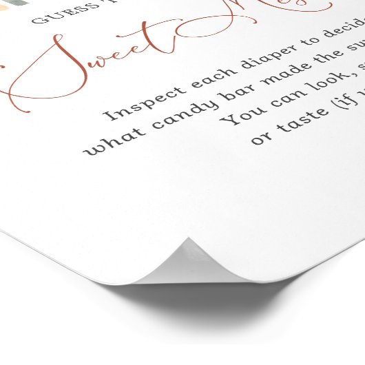 虹の赤ちゃんシャワー甘い混乱の兆候を推測 ポスター (角)