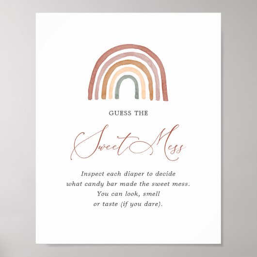 虹の赤ちゃんシャワー甘い混乱の兆候を推測 ポスター (正面)