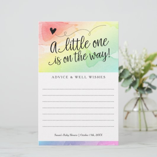 虹の赤ちゃんシャワー、男女兼用アドバイスの願い (スタンド正面)