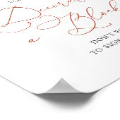 虹の赤ちゃん飾シャワーAブロック標識 ポスター (角)