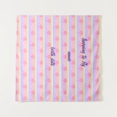 虹の赤ちゃん鳥が飛ぶことを学ぶ カラフル タペストリー (正面(横))