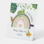 虹の赤ん坊のシャワーの上のジャングル 台座サイン (正面)