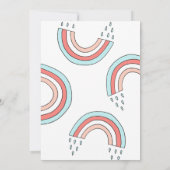 虹の赤ん坊のシャワー男女兼用を少し越えて 招待状 (裏面)