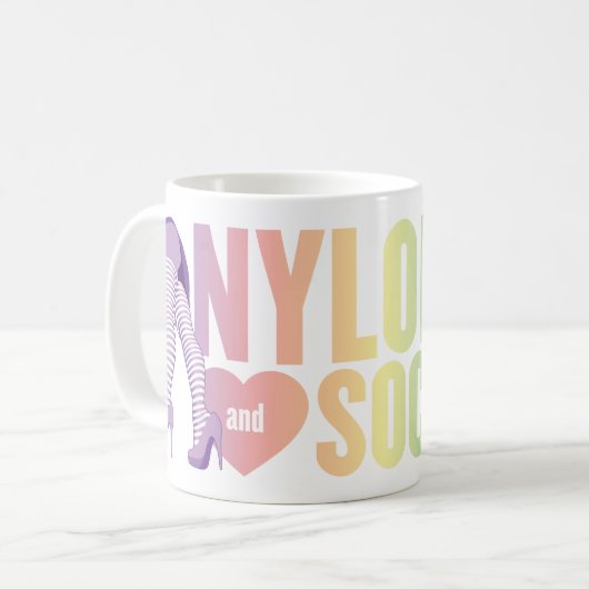 虹の足のロゴのマグ コーヒーマグカップ (正面左)