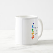 虹の足跡クラシックマグカップ - Be Where Your Feet Are コーヒーマグカップ (正面右)