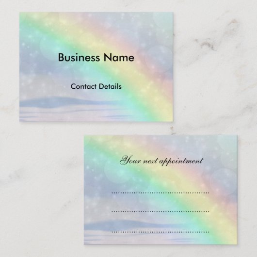 虹の輝きのアポイントメントカード 予約カード (正面/裏面)