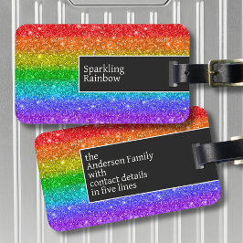 虹の輝きは花火のようなものだ ラゲッジタグ