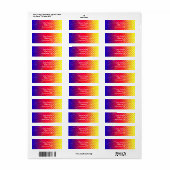 虹の輝きパターン ラベル (フルシート)