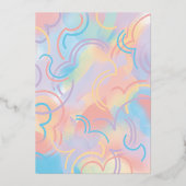 虹の輝き 箔招待状 (裏面)