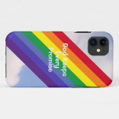虹の輝く感動的かわいい Case-Mate iPhoneケース (裏面(横))