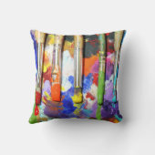 虹の進行中の芸術家のブラシ クッション (裏面)