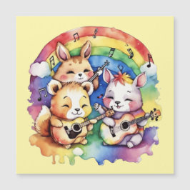 虹の遊中の可愛い動物の音楽