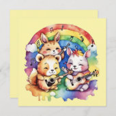 虹の遊中の可愛い動物の音楽 (正面/裏面)