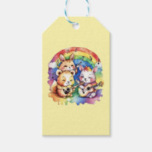 虹の遊中の可愛い動物の音楽