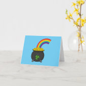 虹の金の壺の漫画 カード (黄色い花)