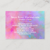 *~*虹の金ゴールド輝きグリッター太陽月 名刺 (裏面)