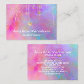 *~*虹の金ゴールド輝きグリッター太陽月 名刺 (正面/裏面)