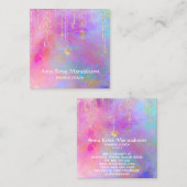 *~*虹の金ゴールド輝きグリッター月光 スクエア名刺 (正面/裏面)