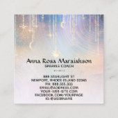 *~*虹の金ゴールド輝く月の天球 スクエア名刺 (裏面)