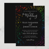 虹の銀河スタースパークルウェディング 招待状 (正面/裏面)