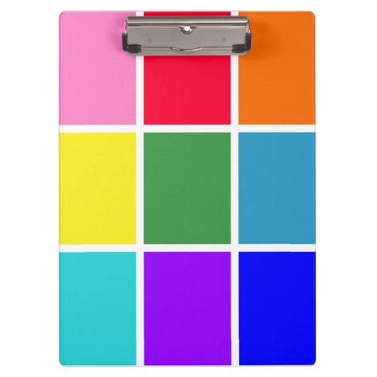 虹の長方形クリップボード クリップボード (正面)