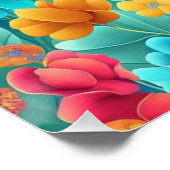 虹の開花:花鮮やか柄 ポスター (コーナー)