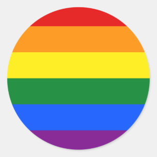 虹の陽気なレズビアンTRANSの同性愛者LGBTQのプライドの旗 ラウンドシール