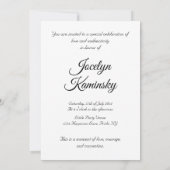 虹の階段から出てくる女性 招待状 (裏面)