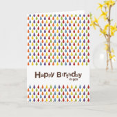 虹の雨滴 |ハッピーバースデー カード (黄色い花)