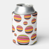 虹の雨滴：パタストライプのーン 缶クーラー (缶正面)