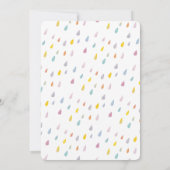 虹の雨雲の水の色ベビーシャワー 招待状 (裏面)