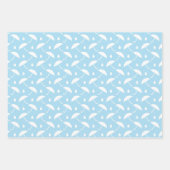 虹の雨雲、雨粒、傘 ラッピングペーパーシート (正面3)