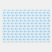 虹の雨雲、雨粒、傘 ラッピングペーパーシート (正面2)