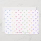 虹の雪片のアイススケートのパーティの招待状 招待状 (裏面)