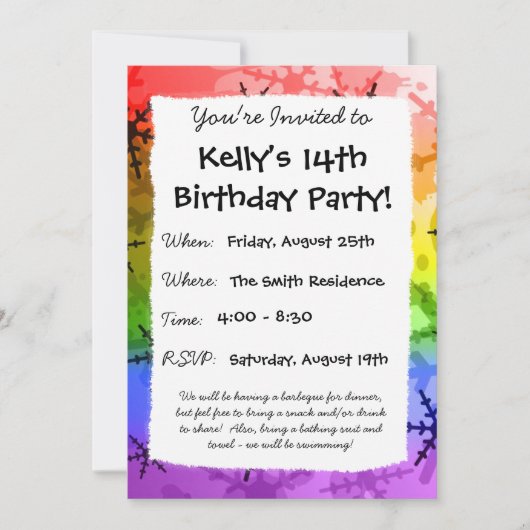 虹の雪片 招待状 (正面)