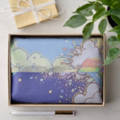 虹の雲と紙吹雪誕生日ギフトラップ 薄葉紙 (ギフト)