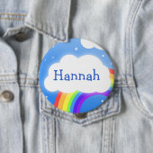 虹の雲の名前をカスタムする-ボタンのバッジ 缶バッジ (インサイチュ)