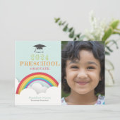 虹の雲の子供たち幼稚園卒業写真 招待状 (スタンド正面)