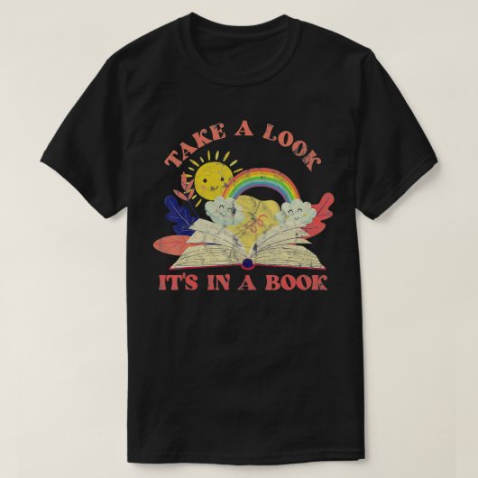 虹の雲の本の中で見る Tシャツ (デザイン正面)