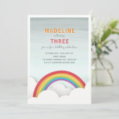 虹の雲の水の色スカイバースデーパーティー 招待状 (スタンド正面)