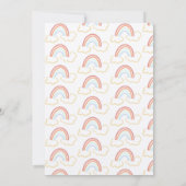 虹の雲の落書き カラフルな素朴さ 招待状 (裏面)