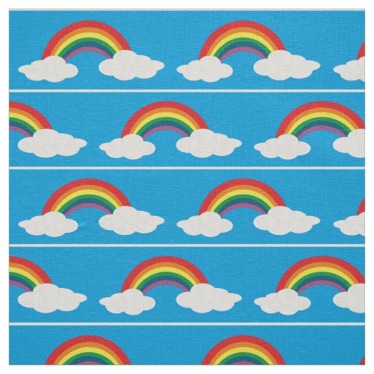 虹の雲アクアブルー生地 ファブリック (見本)
