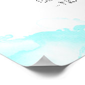 虹の雲カラフル白い赤ちゃんシャワーへようこそ ポスター (角)