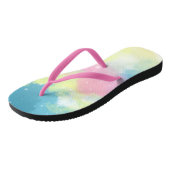 虹の雲グリッター輝く星 ビーチサンダル (アングル)
