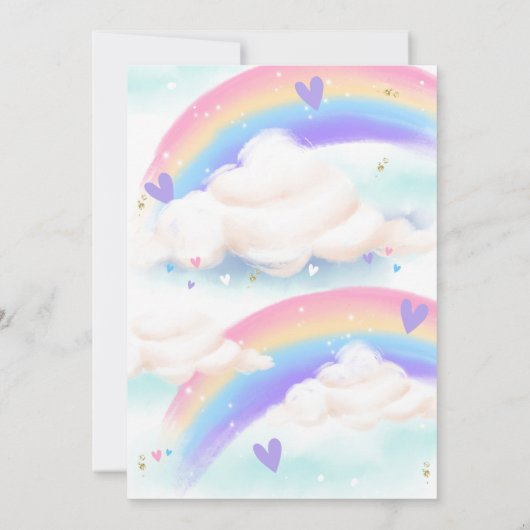 虹の雲9 招待状 水彩 (裏面)