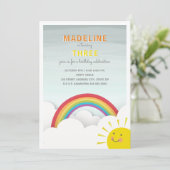 虹の雲 青空 陽光 バースデーパーティー 招待状 (スタンド正面)