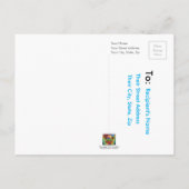 [虹の霜数々の] – 着色タイ – 蝶と染料 ポストカード (裏面)