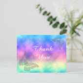 [虹の霧]蝶カラフルありがとう ポストカード (スタンド正面)